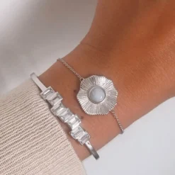 Kosma Paris Bracelet Femme Flora - Argent Blanc | Femme Bracelet