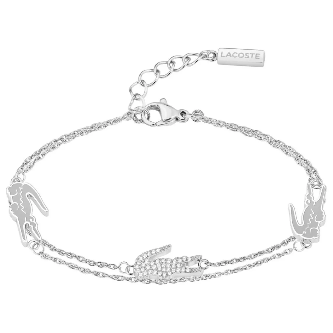 Lacoste Bracelet Femme Crocodile - 2040471 Acier Argent | Femme Bracelet