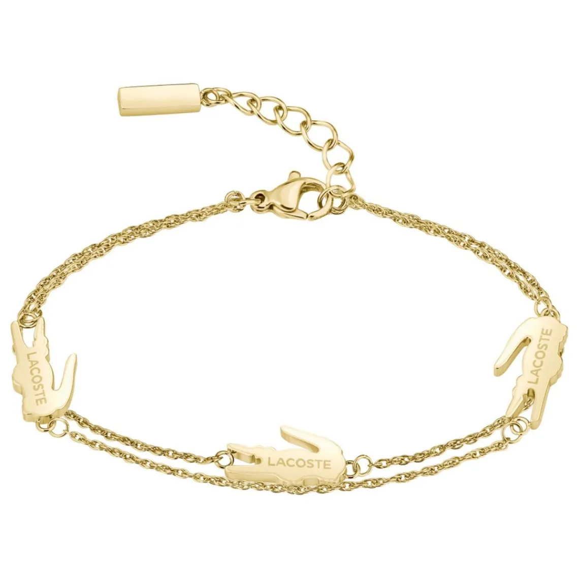 Lacoste Bracelet Femme Crocodile - 2040470 Acier Doré | Femme Bracelet