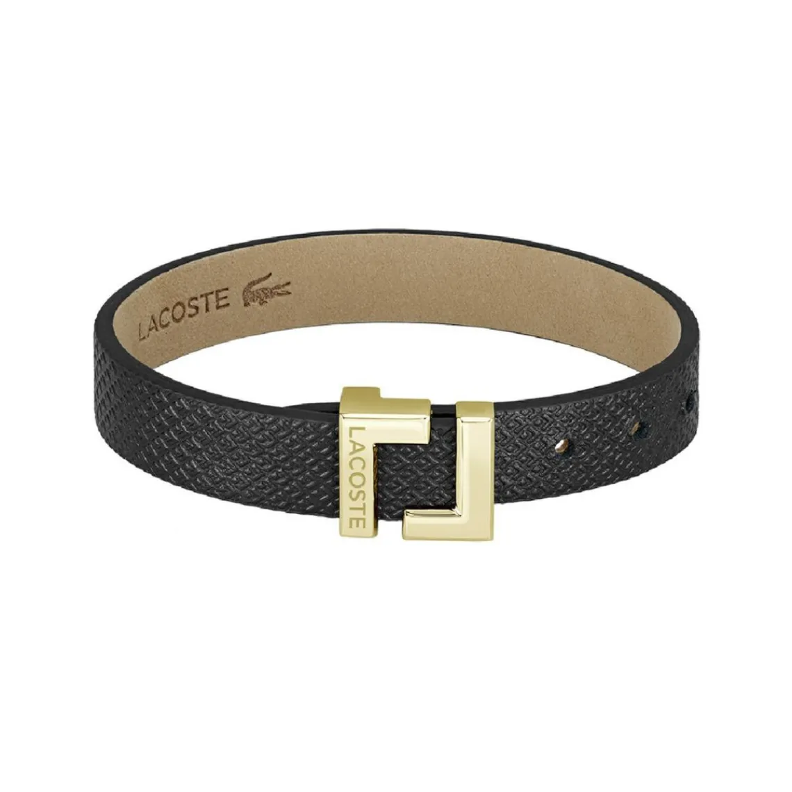 Lacoste Bracelet Femme Lura - 2040166 CUIR Doré, Noir | Femme Bracelet