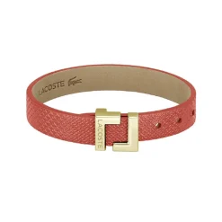 Lacoste Bracelet Femme Lura - 2040217 CUIR Doré, Orange | Femme Bracelet