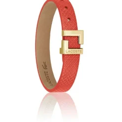 Lacoste Bracelet Femme Lura - 2040217 CUIR Doré, Orange | Femme Bracelet