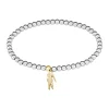 Lacoste Bracelet Femme Orbe - 2040332 Acier Argent, Doré Ajustable Circonference Interieure 165 Mm | Femme Bracelet