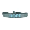 Les Interchangeables Bracelet Femme - Bracelet Message Hope Gris et Bleu | Femme Bracelet