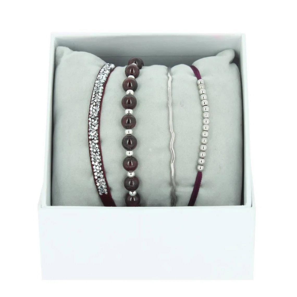 Les Interchangeables Bracelet Femme - A85381 Strass Box Jonc Fil | Femme Bracelet