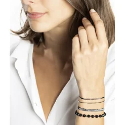 Les Interchangeables Bracelet Femme - A85381 Strass Box Jonc Fil | Femme Bracelet