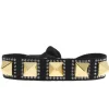 Les Interchangeables Bracelet Femme - Bracelet Pyramide 8 Doré et Noir | Femme Bracelet
