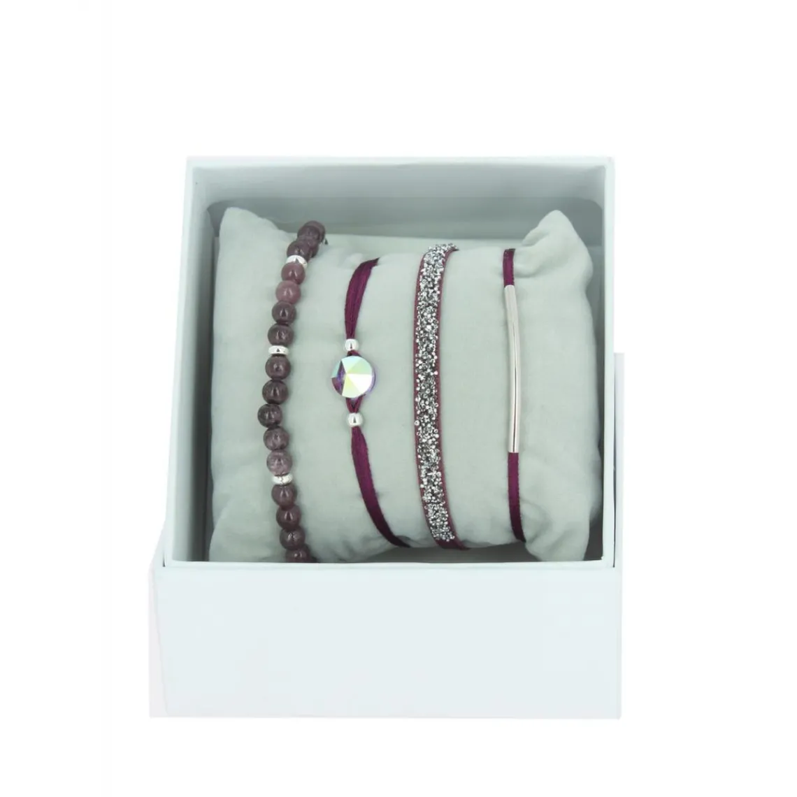 Les Interchangeables Bracelet Femme A57046 - Strass Box Fabric 4 | Femme Bracelet