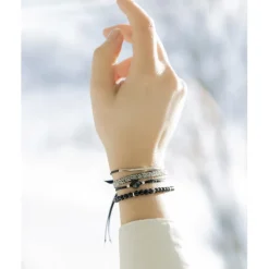 Les Interchangeables Bracelet Femme A57046 - Strass Box Fabric 4 | Femme Bracelet