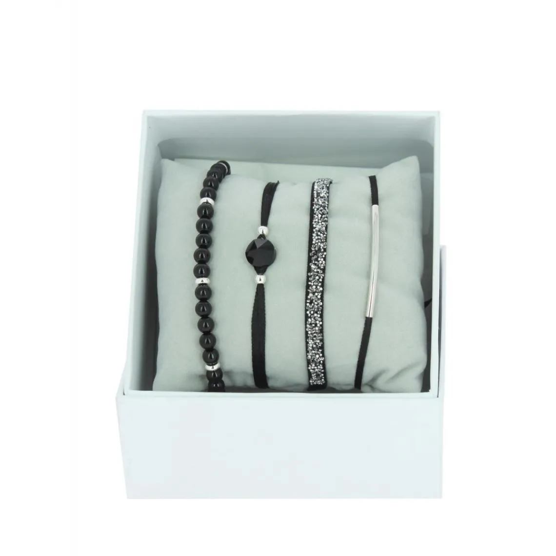 Les Interchangeables Bracelet Femme - A56393 Strass Box Fabric 4 | Femme Bracelet