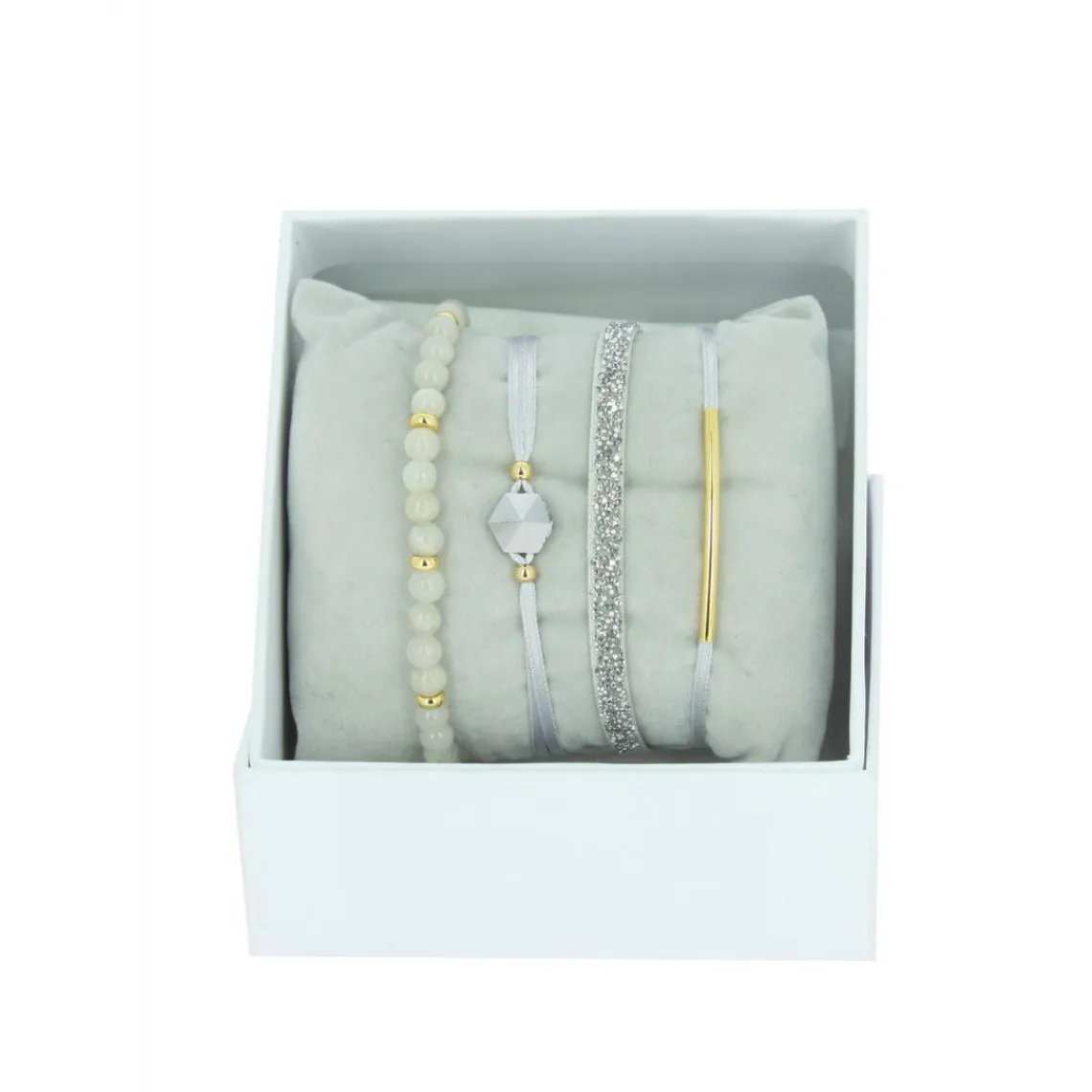 Les Interchangeables Bracelet Femme - A56378 Strass Box Fabric 4 | Femme Bracelet