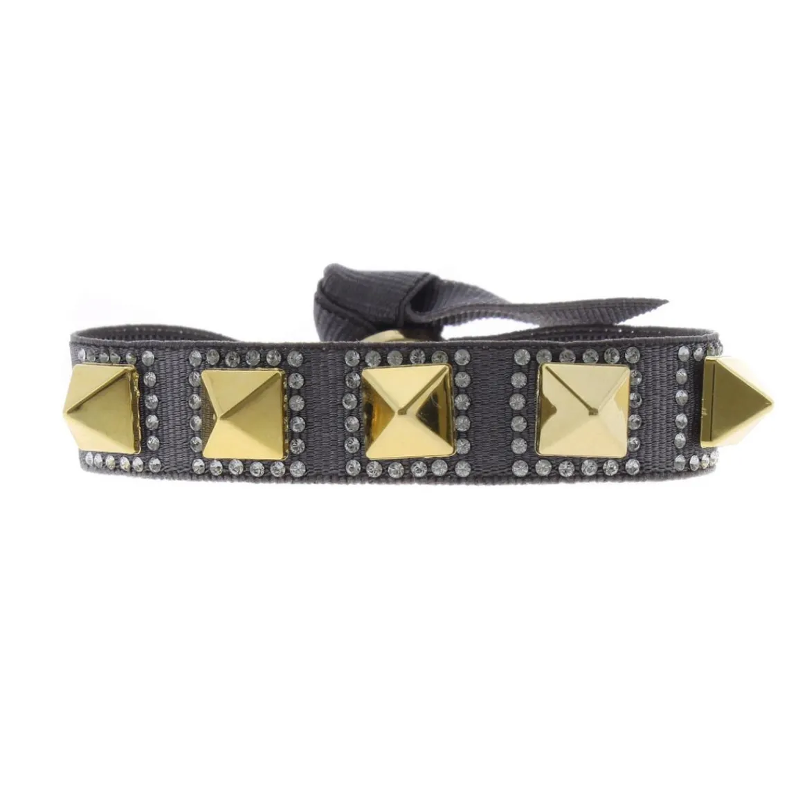 Les Interchangeables Bracelet Femme - Bracelet Pyramide 8 Gris | Femme Bracelet
