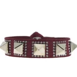 Les Interchangeables Bracelet Femme - Bracelet Pyramide 8 Bordeau | Femme Bracelet