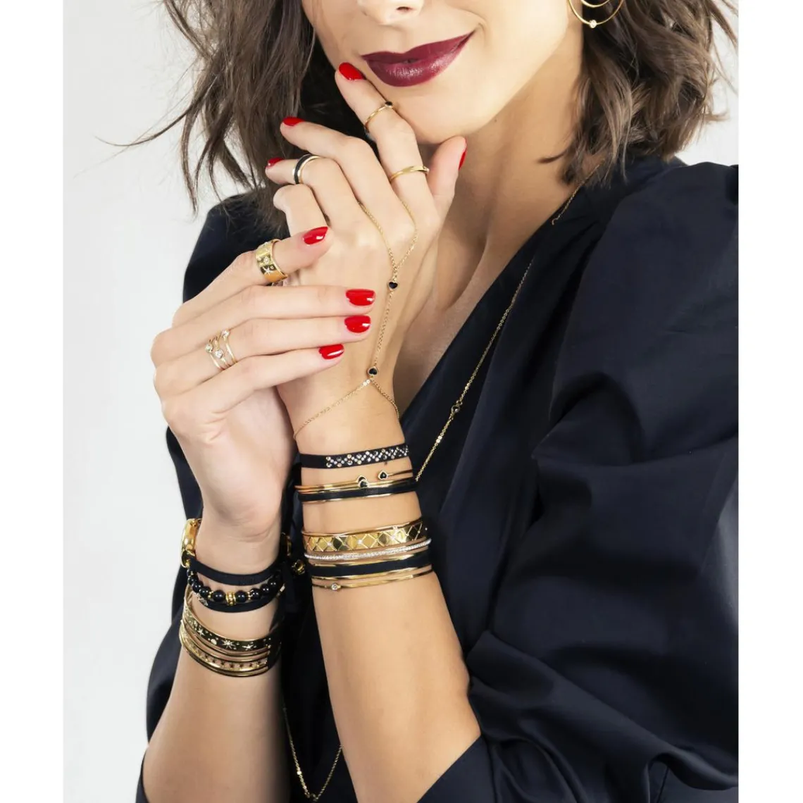 Les Interchangeables Bracelet Femme - Chaine De Main Coeur | Femme Bracelet