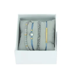 Les Interchangeables Bracelet Femme A57037 - Strass Box Fabric 4 | Femme Bracelet