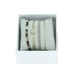 Les Interchangeables Bracelet Femme - A56385 Strass Box Fabric 4 | Femme Bracelet