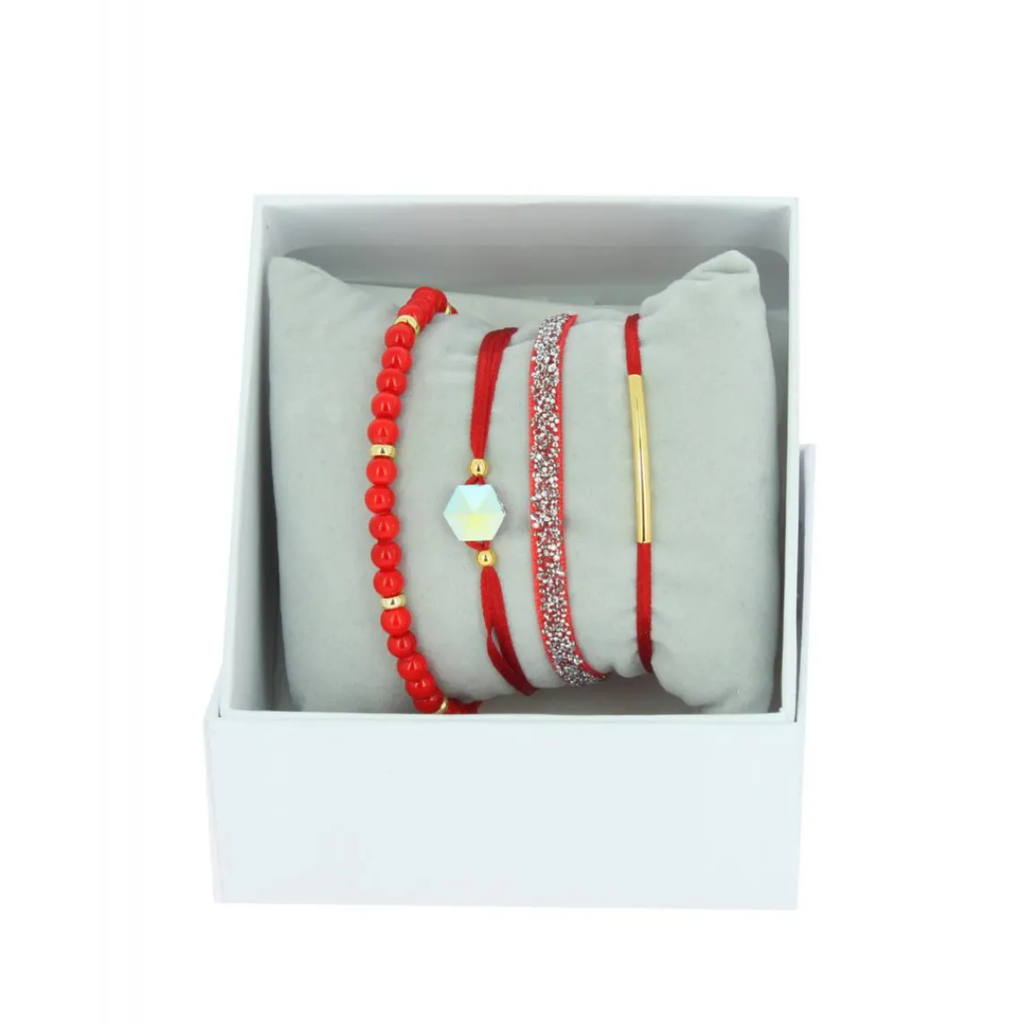 Les Interchangeables Bracelet Femme - A56383 Strass Box Fabric 4 | Femme Bracelet