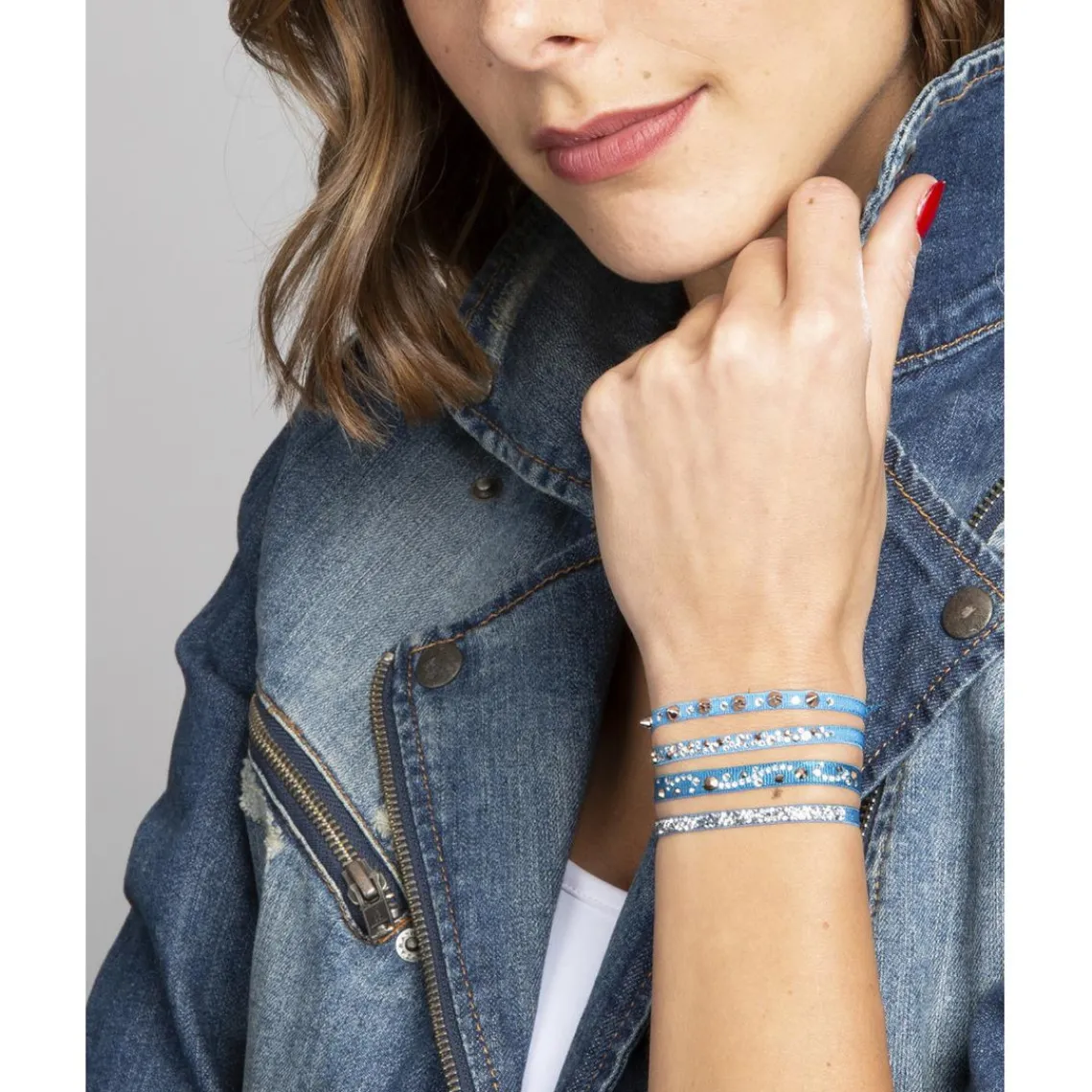 Les Interchangeables Bracelet Femme - Bracelet Ultra Fine Rocks Bordeau | Femme Bracelet