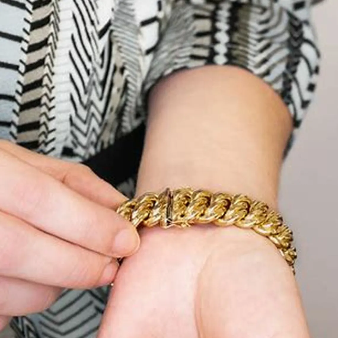 Maison de la Bijouterie Bracelet femme maille américaine plaqué or - YZYYY0ZU | Femme Bracelet
