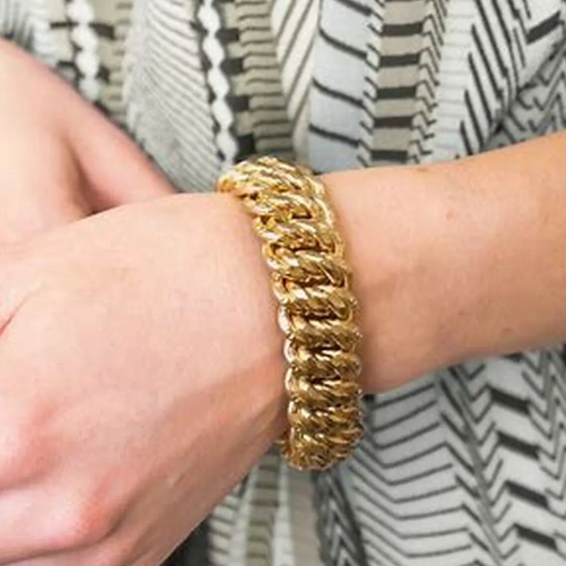 Maison de la Bijouterie Bracelet femme maille américaine plaqué or - YZYYY0ZU | Femme Bracelet