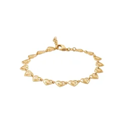 Maison de la Bijouterie Bracelet femme maille cœur fantaisie plaqué or YUZ00VZV | Femme Bracelet