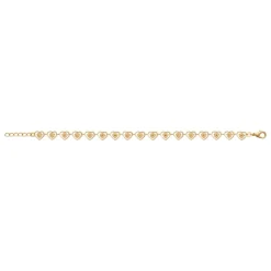 Maison de la Bijouterie Bracelet femme maille cœur fantaisie plaqué or YUZ00VZV | Femme Bracelet