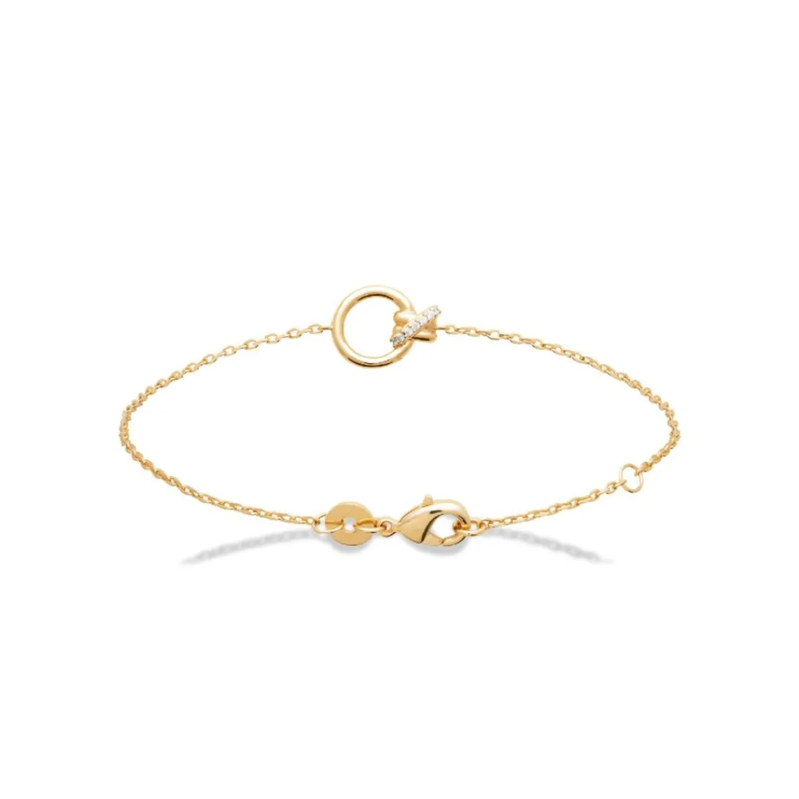 Maison de la Bijouterie Bracelet femme maillon rond oxydes plaqué or UW3UZVZV | Femme Bracelet