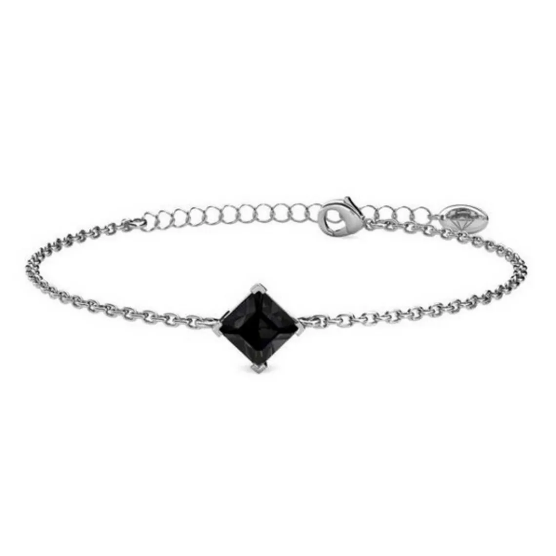 MYC-Paris Bracelet Femme Square - DB0085-S-BK Laiton Argent Noir | Femme Bracelet