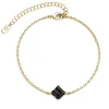 MYC-Paris Bracelet Femme Square - DB0085-G-BK Laiton Doré Noir | Femme Bracelet