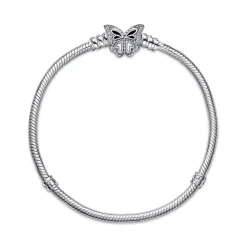Pandora Bracelet Femme Moments maille serpent & fermoir papillon | Femme Bracelet