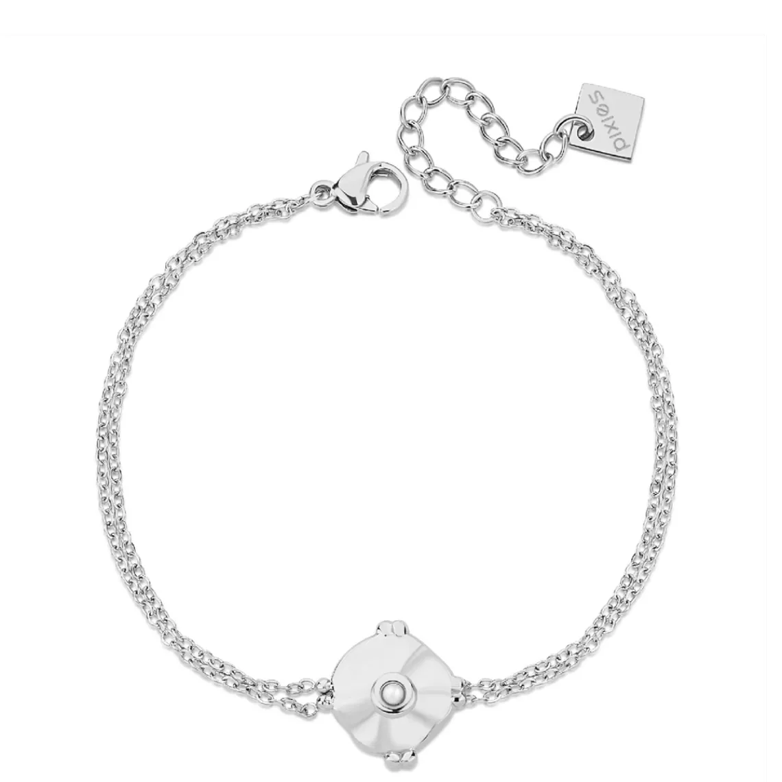 Pixies Bijoux Bracelet Femme - PBM0023-2PRL Acier Blanc | Femme Bracelet