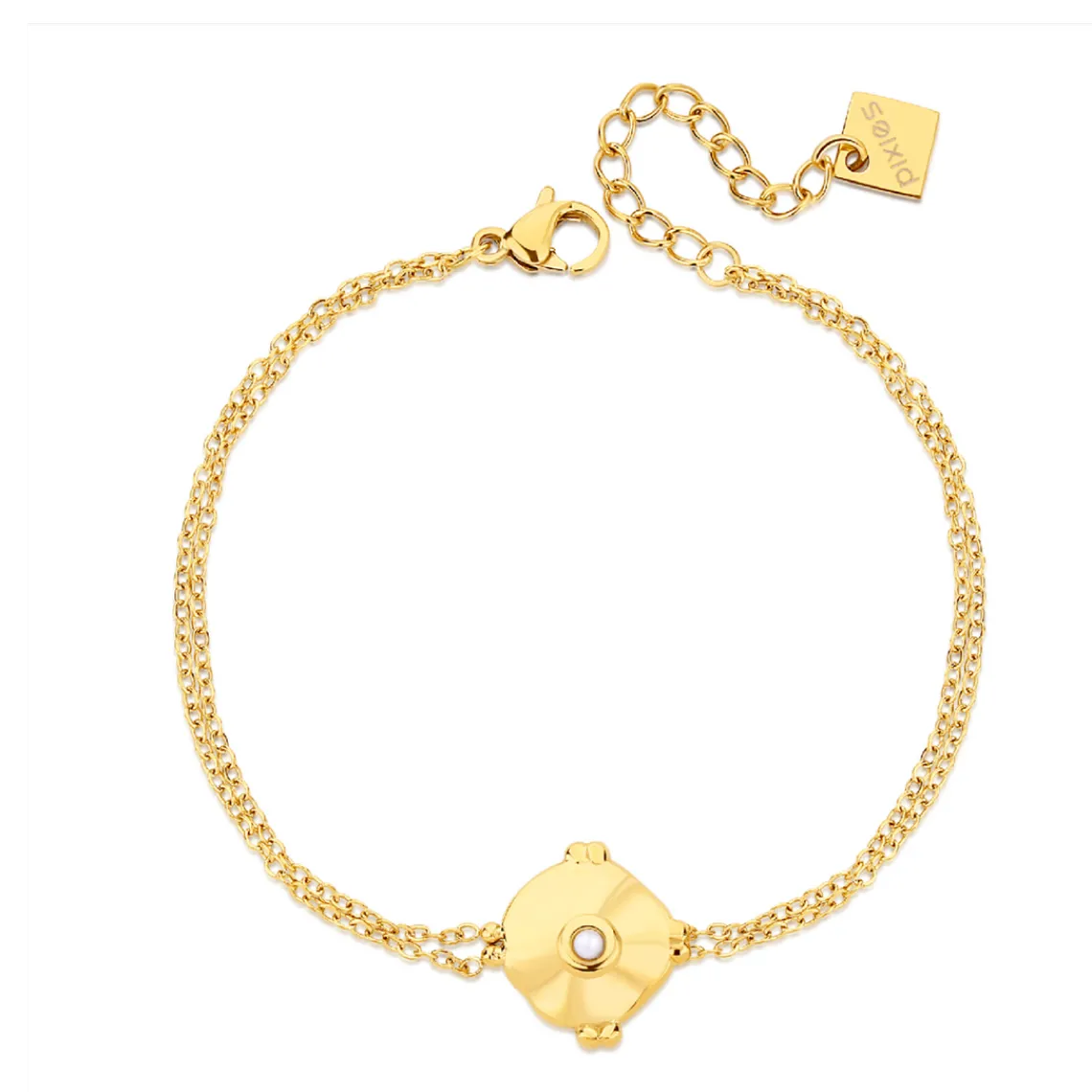 Pixies Bijoux Bracelet Femme - PBM0023-1PRL Acier Blanc | Femme Bracelet