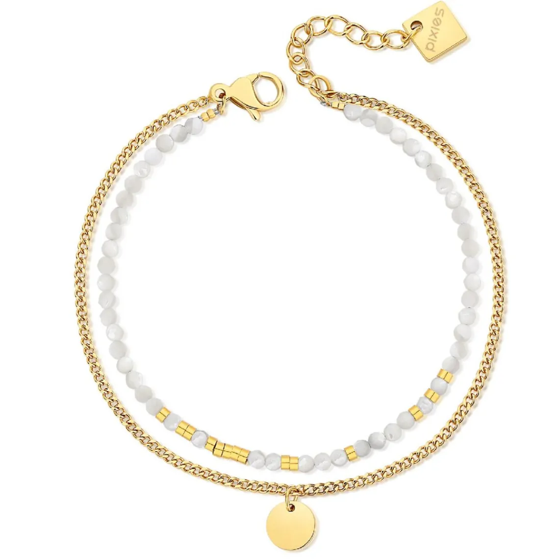 Pixies Bijoux Bracelet Femme - PBM0048-1MOP Acier Nacre | Femme Bracelet