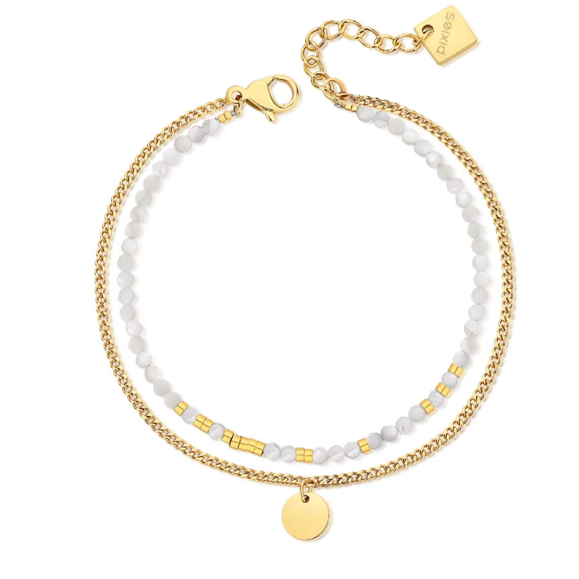 Pixies Bijoux Bracelet Femme - PBM0048-1MOP Acier Nacre | Femme Bracelet