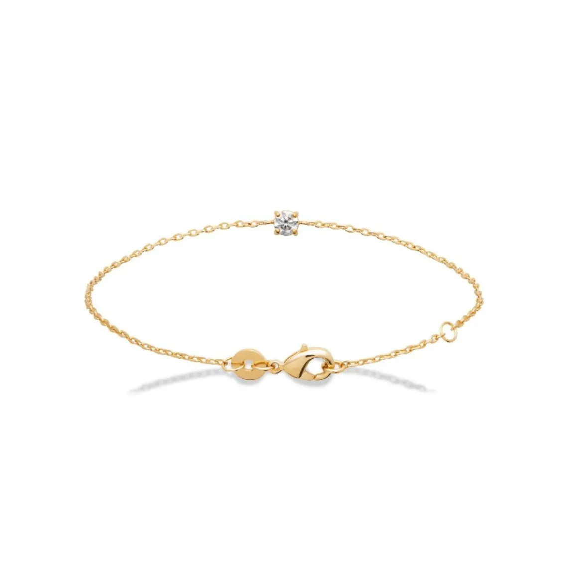 Maison de la Bijouterie Bracelet femme plaqué or blanc serti griffe serti griffe classique - UW3004ZV | Femme Bracelet