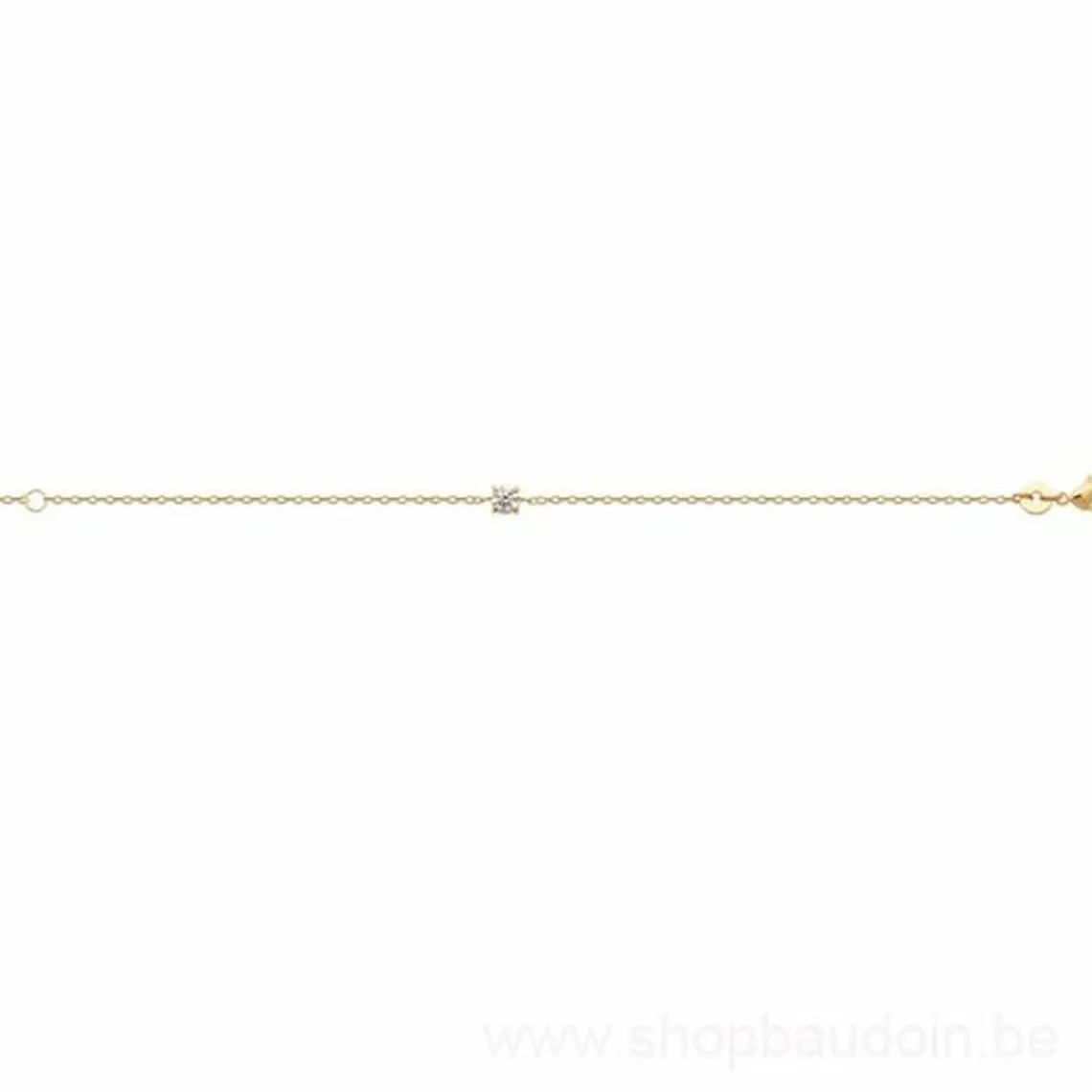 Maison de la Bijouterie Bracelet femme plaqué or blanc serti griffe serti griffe classique - UW3004ZV | Femme Bracelet