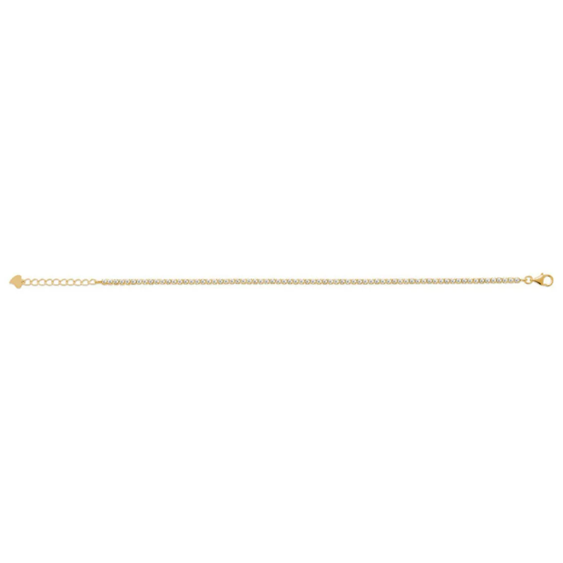 Maison de la Bijouterie Bracelet femme plaqué or blanc serti griffe - UW3YVYZV | Femme Bracelet