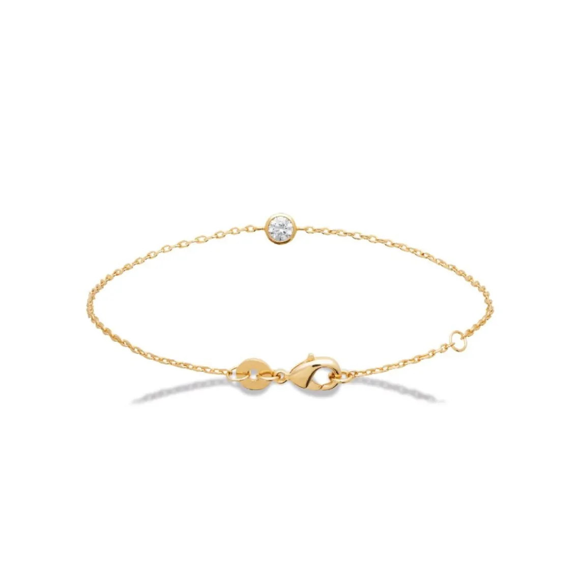 Maison de la Bijouterie Bracelet femme plaqué or blanc serti clos serti clos classique - UWZ63UZV | Femme Bracelet