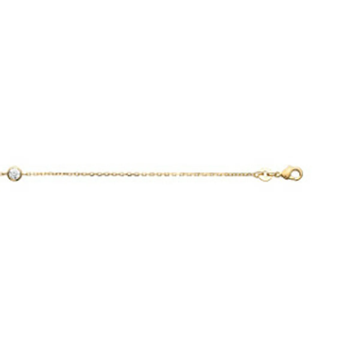 Maison de la Bijouterie Bracelet femme plaqué or blanc serti clos serti clos classique - UWZ63UZV | Femme Bracelet