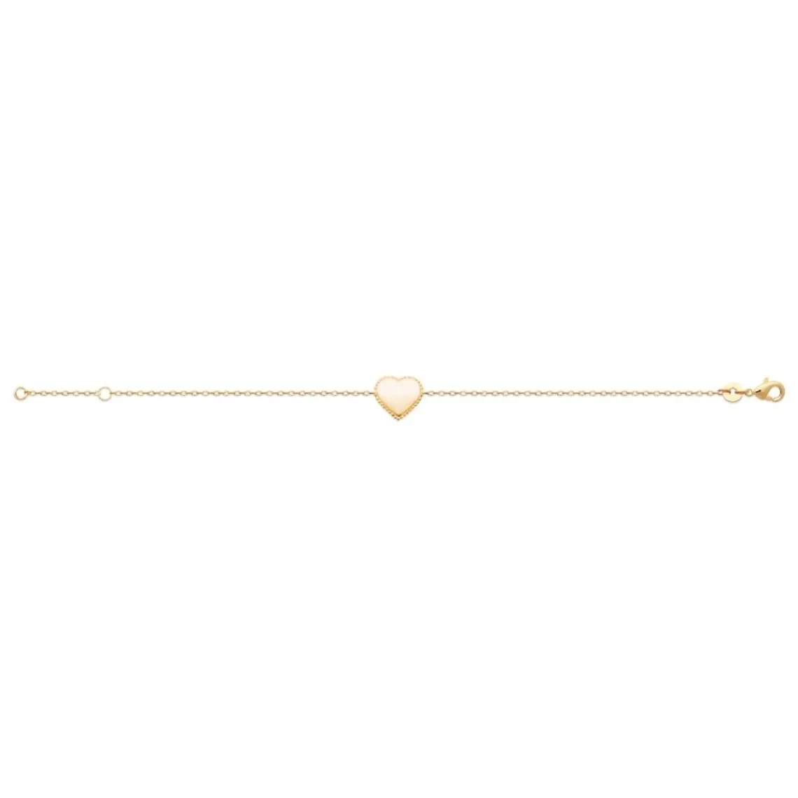 Maison de la Bijouterie Bracelet femme plaqué or coeur UYZW3WZV | Femme Bracelet
