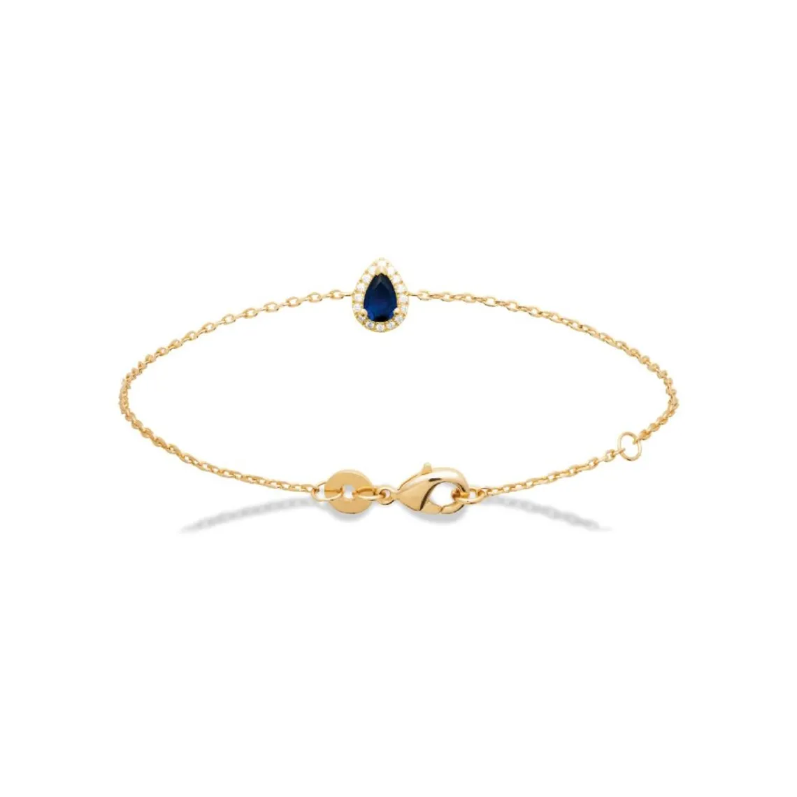 Maison de la Bijouterie Bracelet femme plaqué or cœur bleu nuit UW3UUZZV | Femme Bracelet