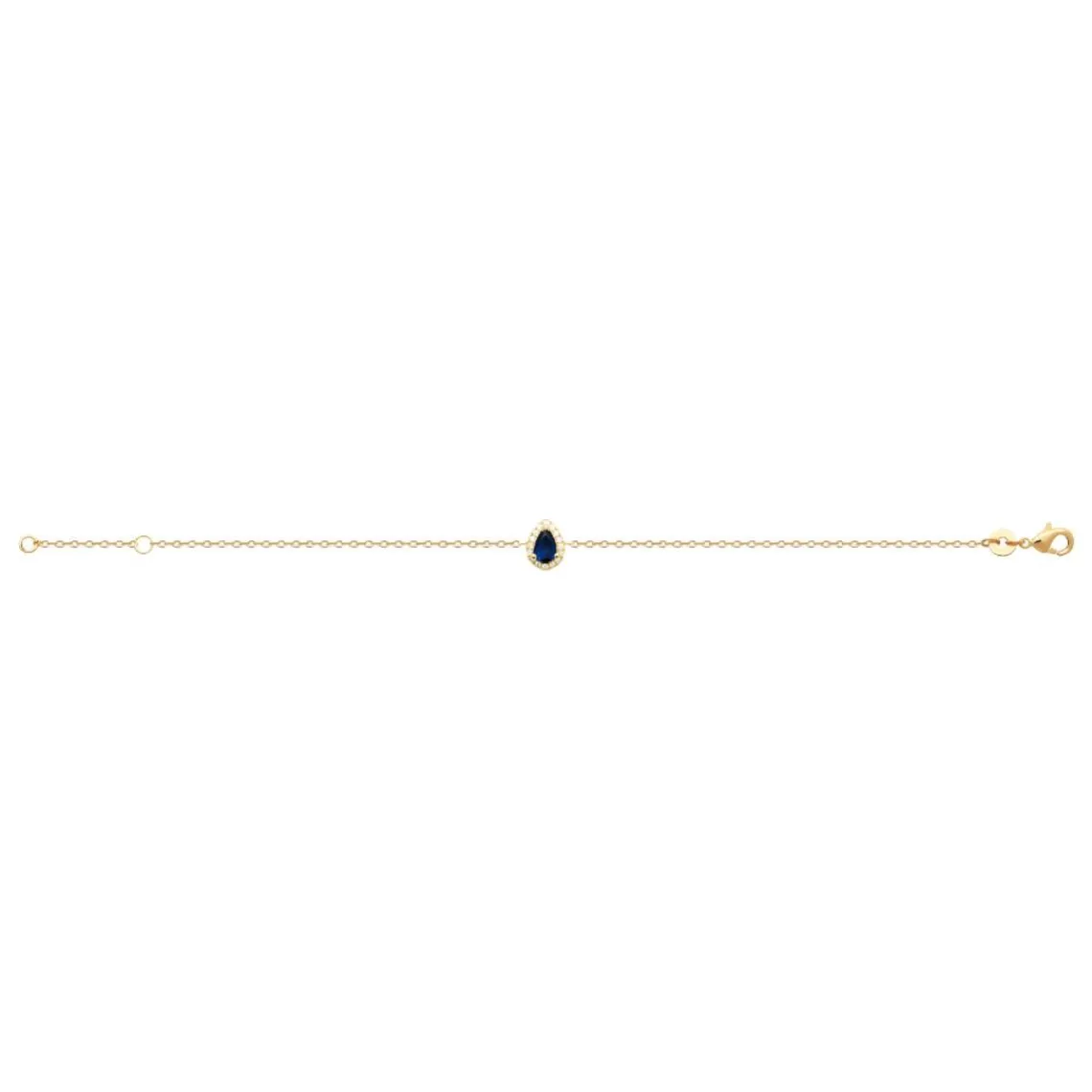 Maison de la Bijouterie Bracelet femme plaqué or cœur bleu nuit UW3UUZZV | Femme Bracelet