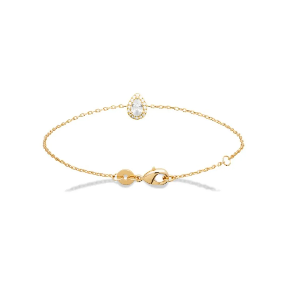 Maison de la Bijouterie Bracelet femme plaqué or cœur oxyde de zirconium UW3UU0ZV | Femme Bracelet