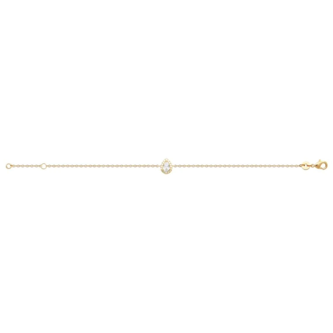 Maison de la Bijouterie Bracelet femme plaqué or cœur oxyde de zirconium UW3UU0ZV | Femme Bracelet