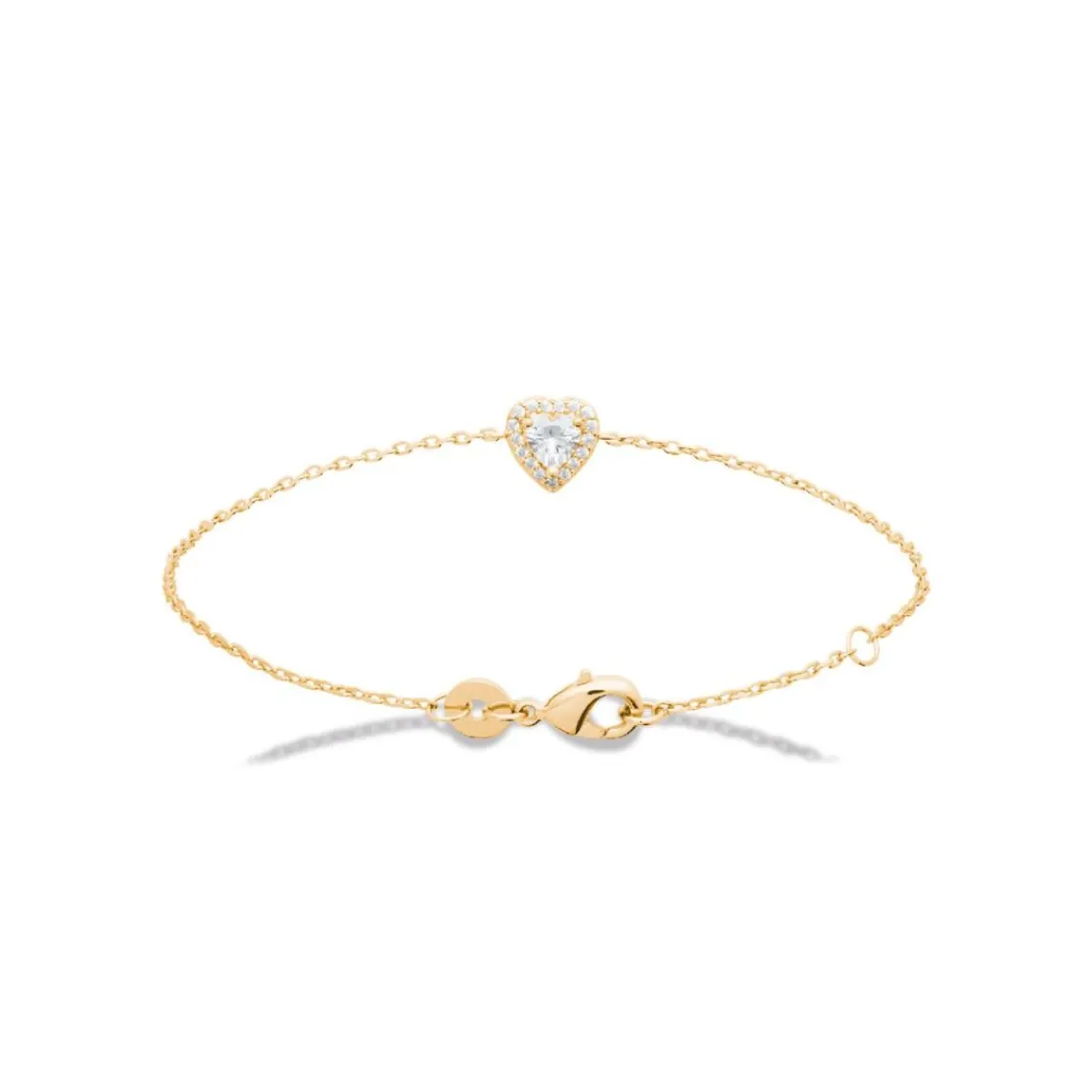 Maison de la Bijouterie Bracelet femme plaqué or cœur oxyde de zirconium UW3UV6ZV | Femme Bracelet