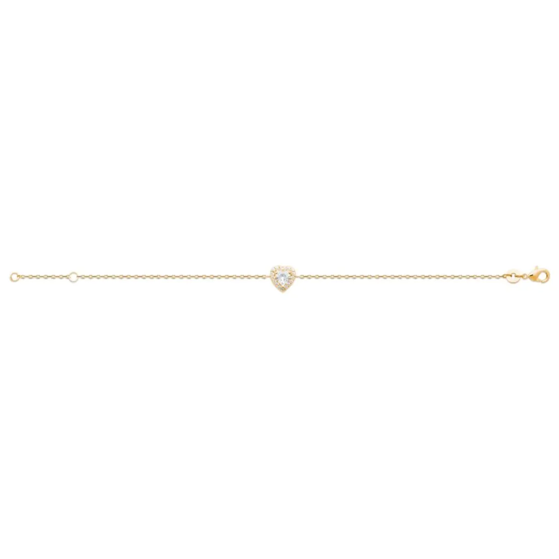 Maison de la Bijouterie Bracelet femme plaqué or cœur oxyde de zirconium UW3UV6ZV | Femme Bracelet