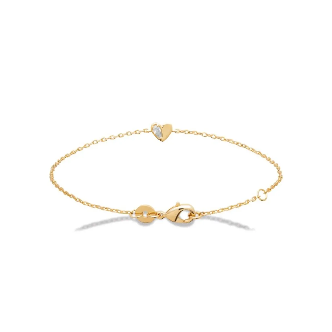 Maison de la Bijouterie Bracelet femme plaqué or cœur oxyde UW3U5WZV | Femme Bracelet