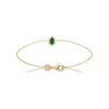 Maison de la Bijouterie Bracelet femme plaqué or cœur vert UW3UUYZV | Femme Bracelet