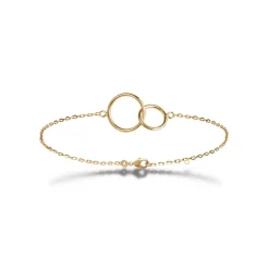 Maison de la Bijouterie Bracelet femme plaqué or double cercle - UYZ3Y5ZV | Femme Bracelet