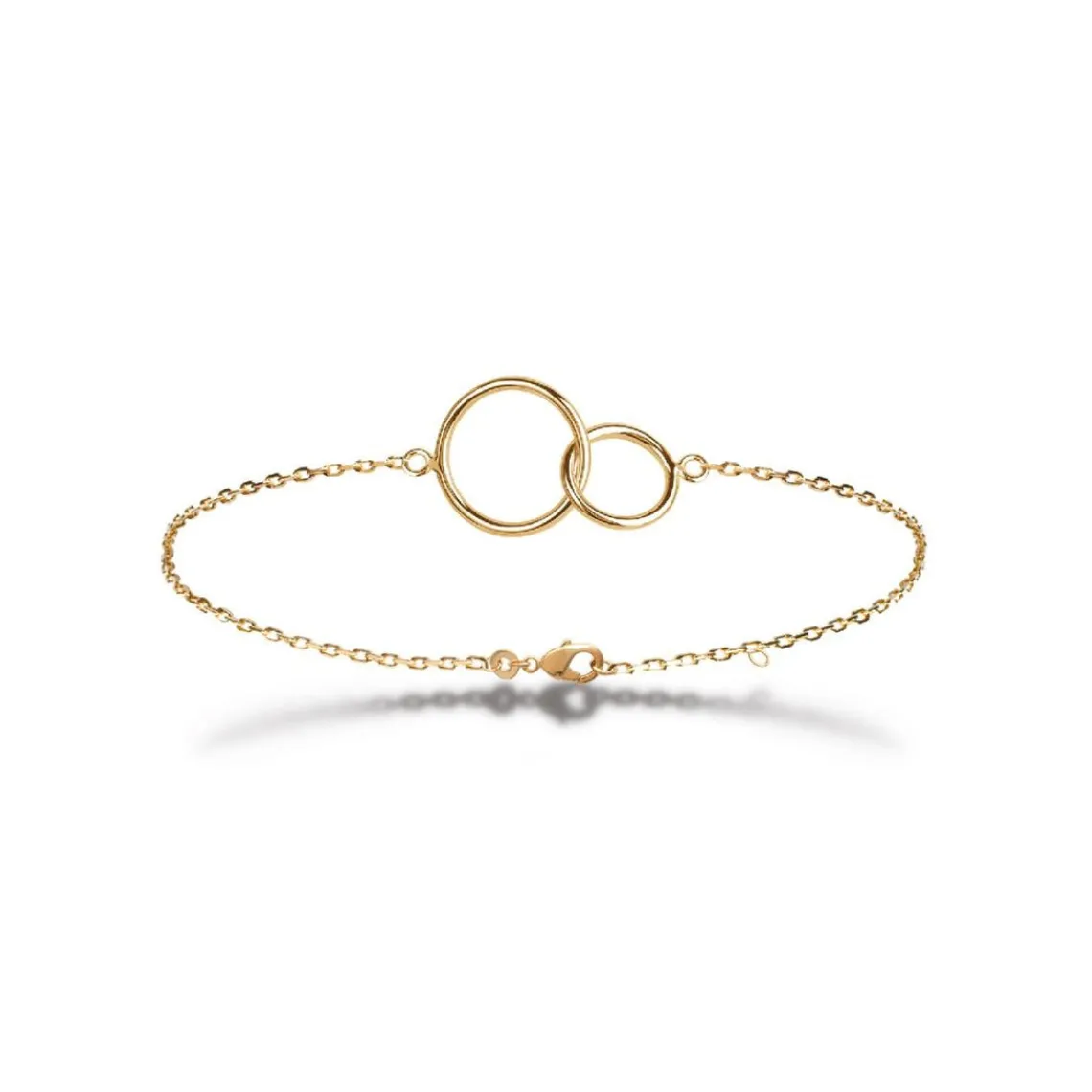 Maison de la Bijouterie Bracelet femme plaqué or double cercle - UYZ3Y5ZV | Femme Bracelet